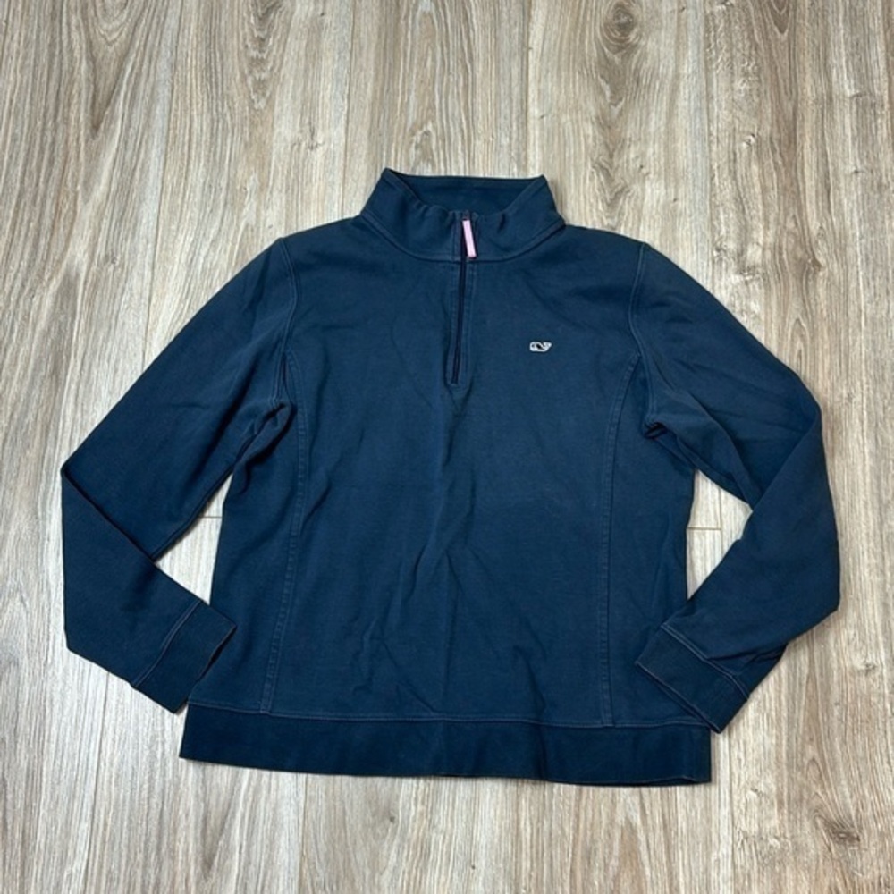 Vineyard vines stretch navy 1/4 zip up women size Medium